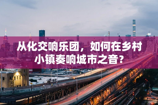 从化交响乐团，如何在乡村小镇奏响城市之音？