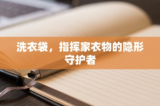 洗衣袋，指挥家衣物的隐形守护者