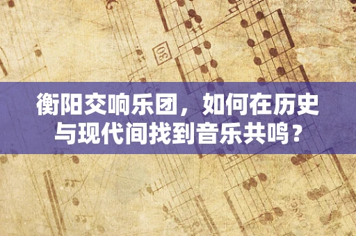 衡阳交响乐团，如何在历史与现代间找到音乐共鸣？