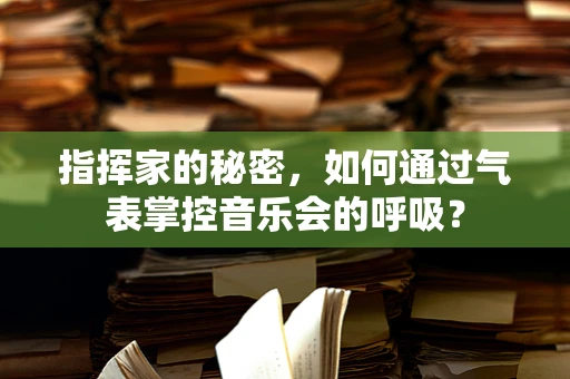 指挥家的秘密，如何通过气表掌控音乐会的呼吸？