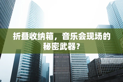 折叠收纳箱，音乐会现场的秘密武器？