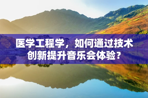 医学工程学，如何通过技术创新提升音乐会体验？