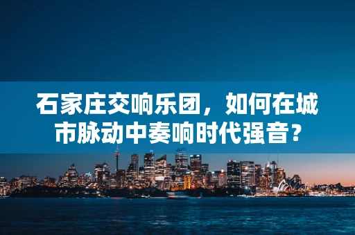 石家庄交响乐团，如何在城市脉动中奏响时代强音？
