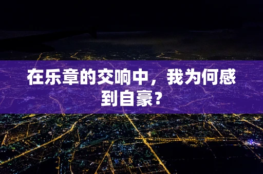 在乐章的交响中，我为何感到自豪？