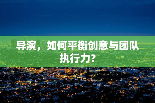 导演，如何平衡创意与团队执行力？