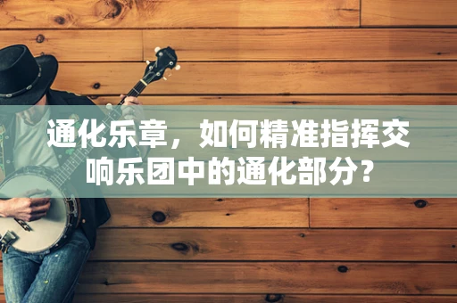 通化乐章，如何精准指挥交响乐团中的通化部分？