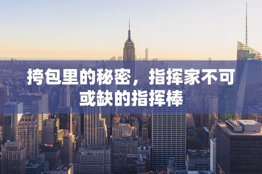 挎包里的秘密，指挥家不可或缺的指挥棒