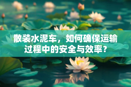 散装水泥车，如何确保运输过程中的安全与效率？