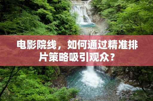 电影院线，如何通过精准排片策略吸引观众？