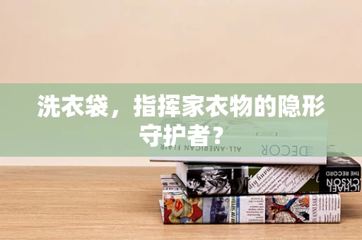 洗衣袋，指挥家衣物的隐形守护者？