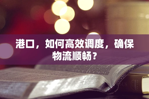 港口，如何高效调度，确保物流顺畅？