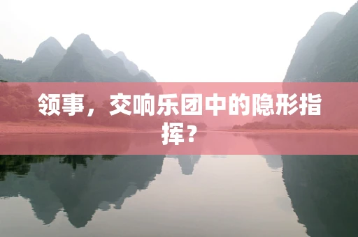 领事，交响乐团中的隐形指挥？