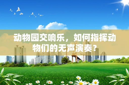 动物园交响乐，如何指挥动物们的无声演奏？