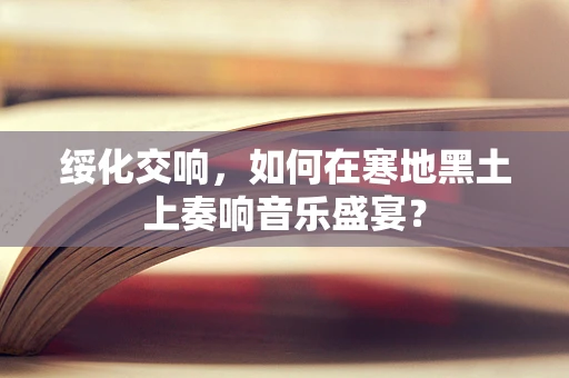 绥化交响，如何在寒地黑土上奏响音乐盛宴？