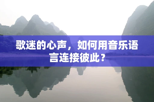 歌迷的心声，如何用音乐语言连接彼此？