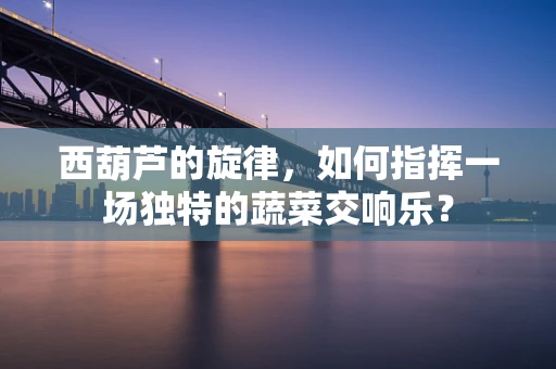 西葫芦的旋律，如何指挥一场独特的蔬菜交响乐？