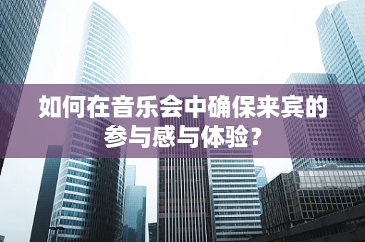 如何在音乐会中确保来宾的参与感与体验？