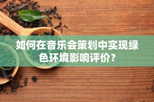 如何在音乐会策划中实现绿色环境影响评价？