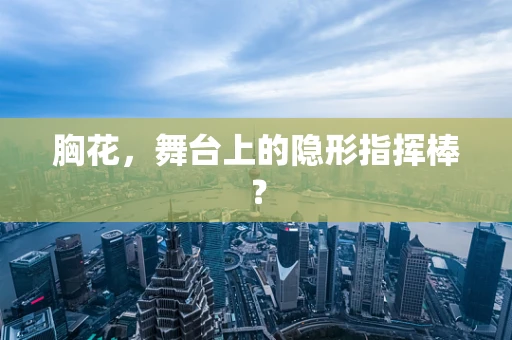 胸花，舞台上的隐形指挥棒？