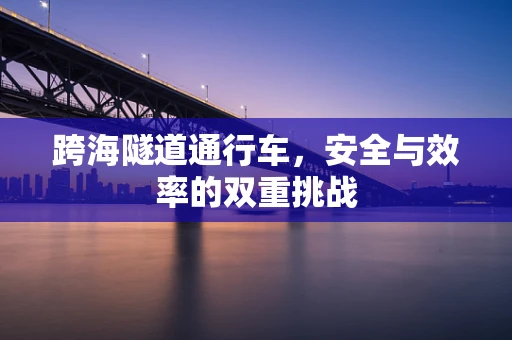 跨海隧道通行车，安全与效率的双重挑战