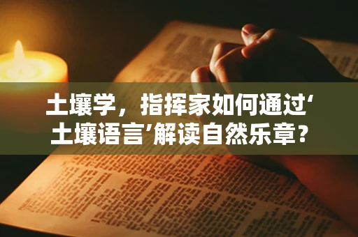 土壤学，指挥家如何通过‘土壤语言’解读自然乐章？