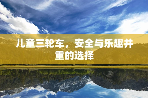 儿童三轮车，安全与乐趣并重的选择