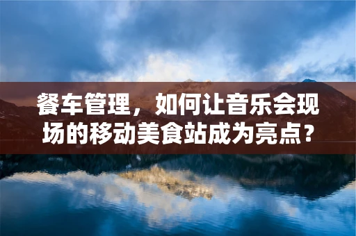 餐车管理，如何让音乐会现场的移动美食站成为亮点？