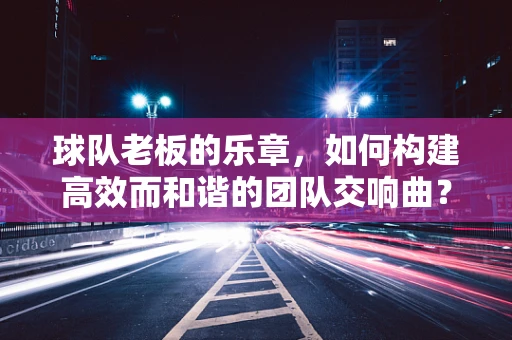 球队老板的乐章，如何构建高效而和谐的团队交响曲？