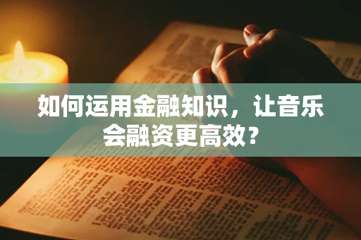 如何运用金融知识，让音乐会融资更高效？
