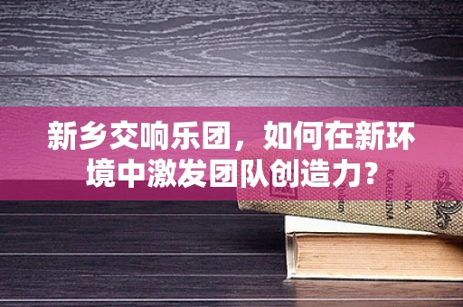 新乡交响乐团，如何在新环境中激发团队创造力？