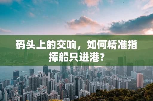 码头上的交响，如何精准指挥船只进港？