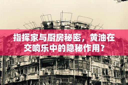 指挥家与厨房秘密，黄油在交响乐中的隐秘作用？