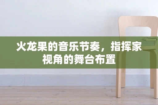火龙果的音乐节奏，指挥家视角的舞台布置
