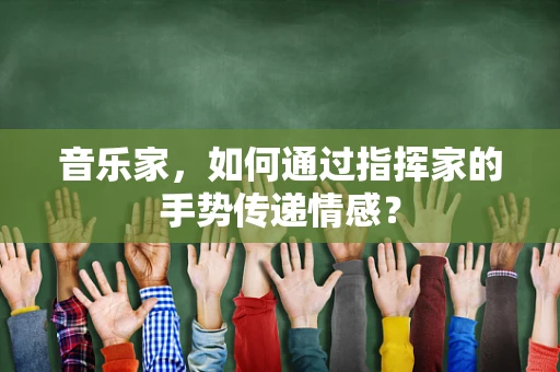 音乐家，如何通过指挥家的手势传递情感？