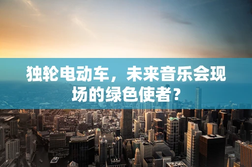 独轮电动车，未来音乐会现场的绿色使者？