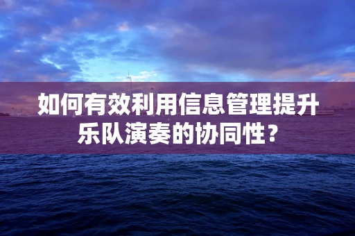 如何有效利用信息管理提升乐队演奏的协同性？