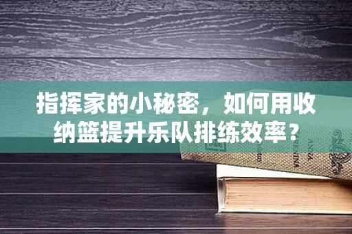 指挥家的小秘密，如何用收纳篮提升乐队排练效率？