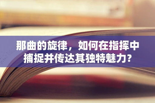 那曲的旋律，如何在指挥中捕捉并传达其独特魅力？