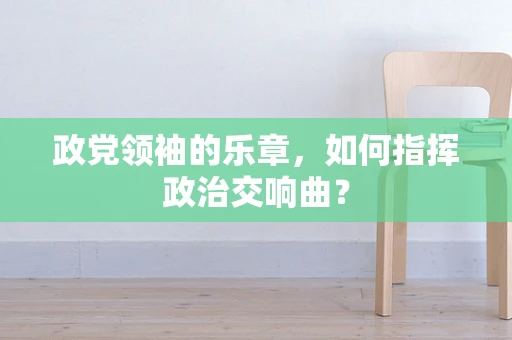 政党领袖的乐章，如何指挥政治交响曲？