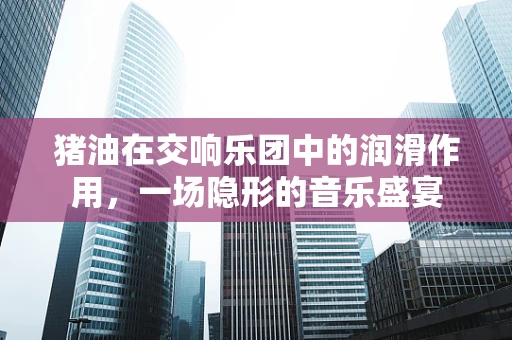 猪油在交响乐团中的润滑作用，一场隐形的音乐盛宴