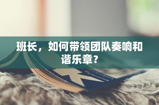 班长，如何带领团队奏响和谐乐章？