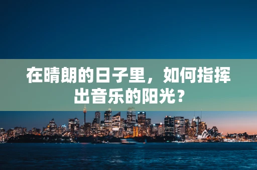 在晴朗的日子里，如何指挥出音乐的阳光？