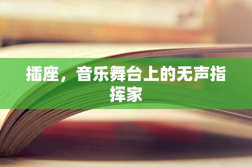 插座，音乐舞台上的无声指挥家