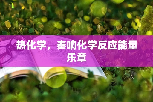 热化学，奏响化学反应能量乐章