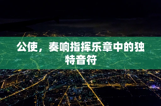 公使，奏响指挥乐章中的独特音符