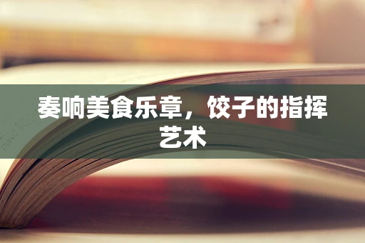 奏响美食乐章，饺子的指挥艺术
