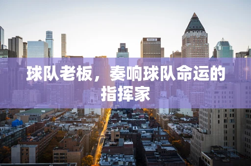 球队老板，奏响球队命运的指挥家