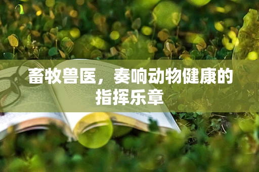 畜牧兽医，奏响动物健康的指挥乐章