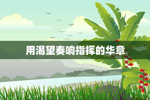 用渴望奏响指挥的华章