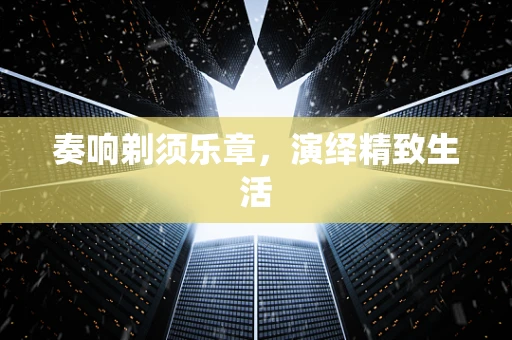 奏响剃须乐章，演绎精致生活